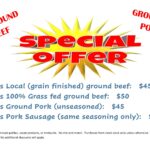 Ground Beef, Ground Pork, & Pork Sausage On Sale!