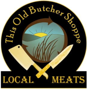 Logo for This Old Butcher Shoppe, a local meat butcher.