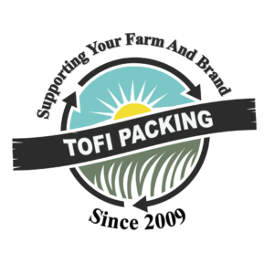 Logo for TOFI Packing, a local meat processor.